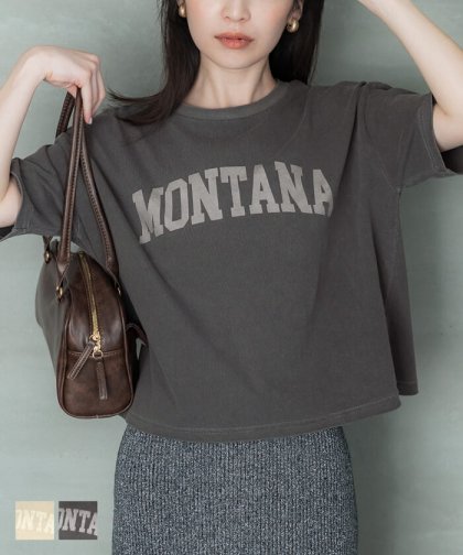 Tシャツ レディース ロゴ カレッジ ピグメント 半袖 クルーネック 薄手 カジュアル シンプル カットソー 綿 メール便可 24ss coca コカ